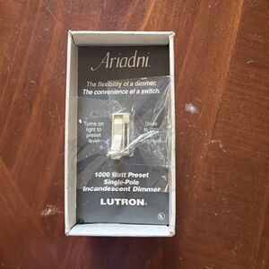 Lutron Ariadni AY-10P-IV 1000W Single Pole Preset Dimmer Ivory